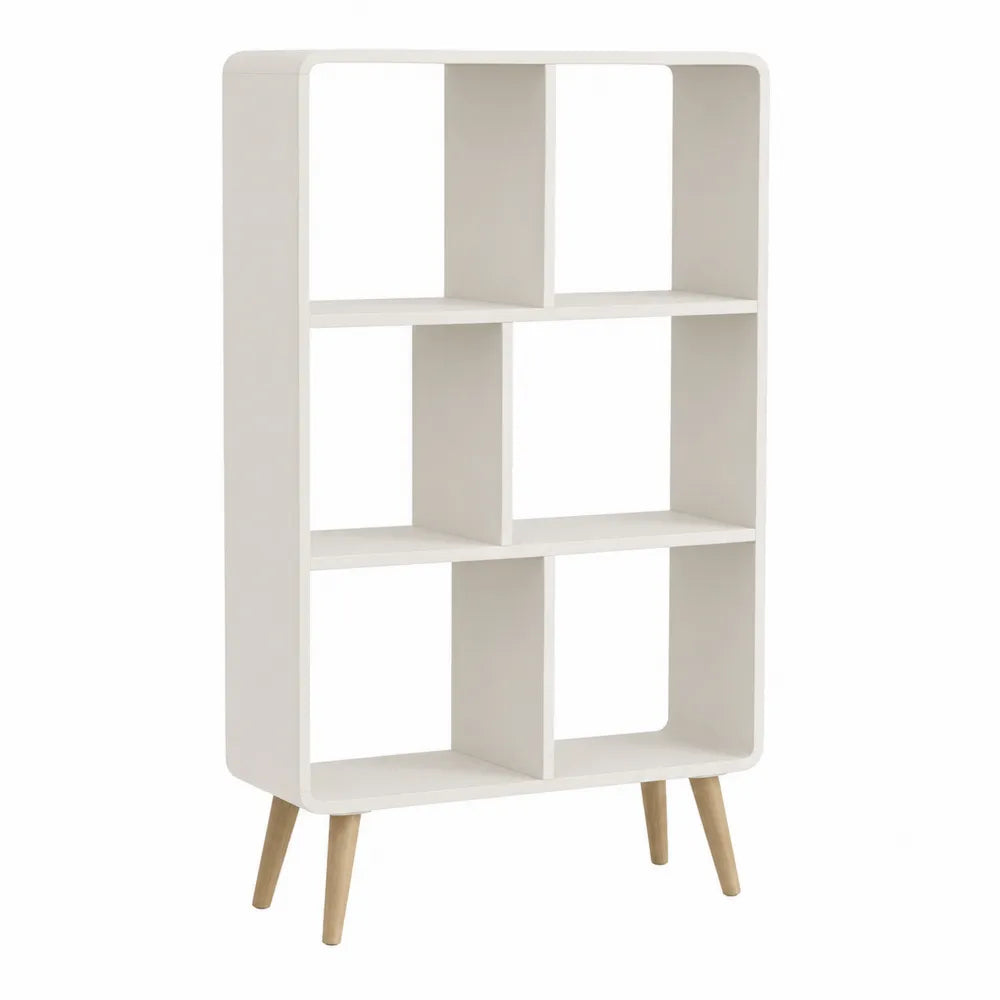 Estantería de MDF con patas de haya 120x80x30 cm