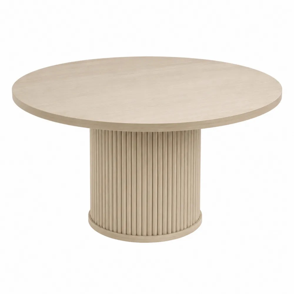 Mesa de comedor redonda de madera de roble ø120 cm