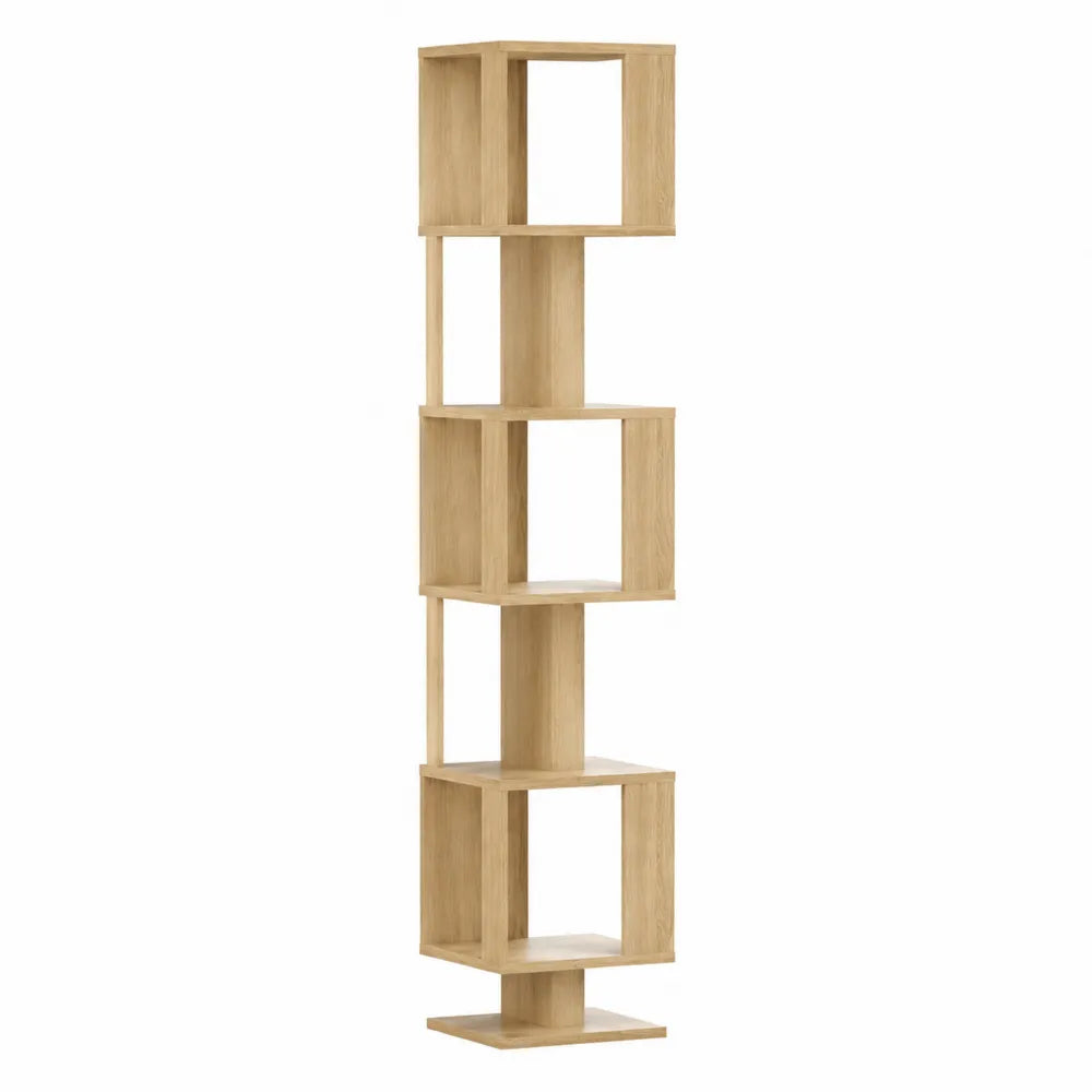 Estantería de madera chapada, 5 estantes, 40x40x160 cm