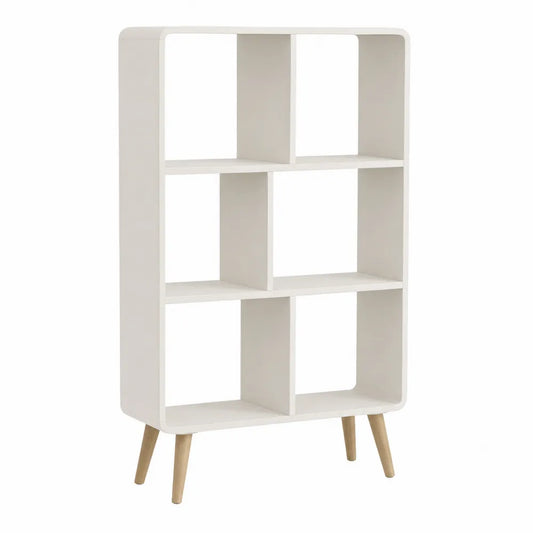 Estantería de MDF con patas de haya 120x80x30 cm