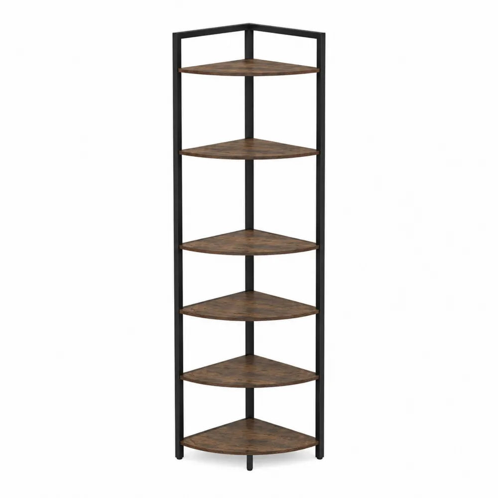 Estantería de Esquina de Metal y MDF 5 Niveles