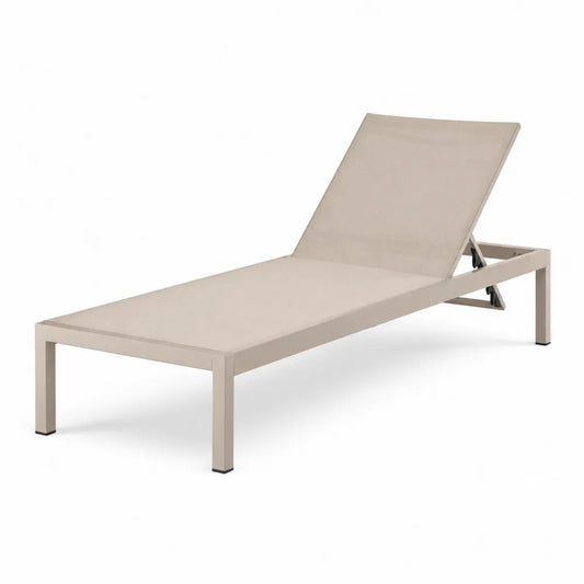 Tumbona de aluminio y textilene color beige