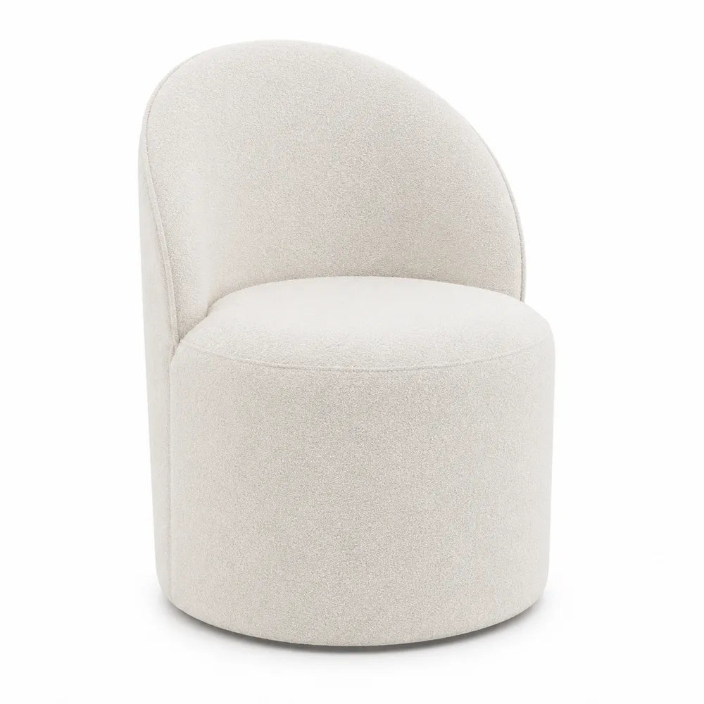 Silla sin brazos tapizada crema