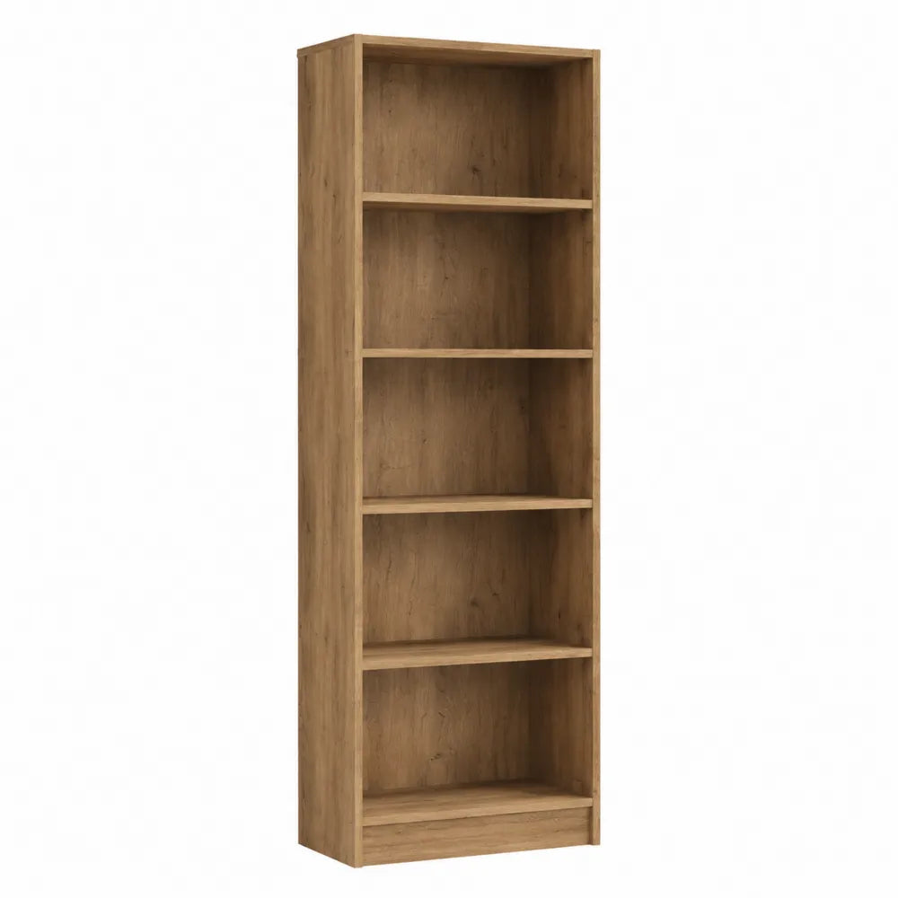 Estantería alta de madera 5 estantes 180x60x30 cm