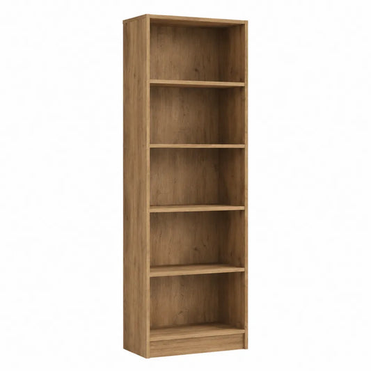 Estantería alta de madera 5 estantes 180x60x30 cm