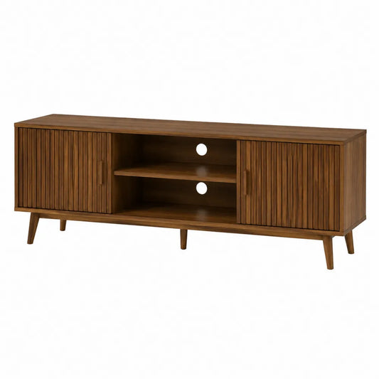 Mueble para TV de Madera de Acacia Marrón 150 cm