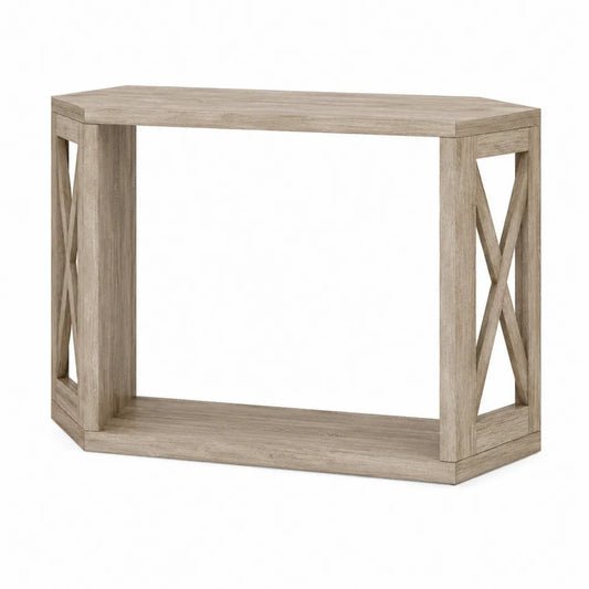 Mesa consola de madera laminada natural 120cm x 30cm x 80cm