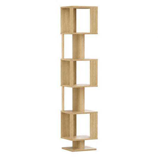 Estantería de madera chapada, 5 estantes, 40x40x160 cm